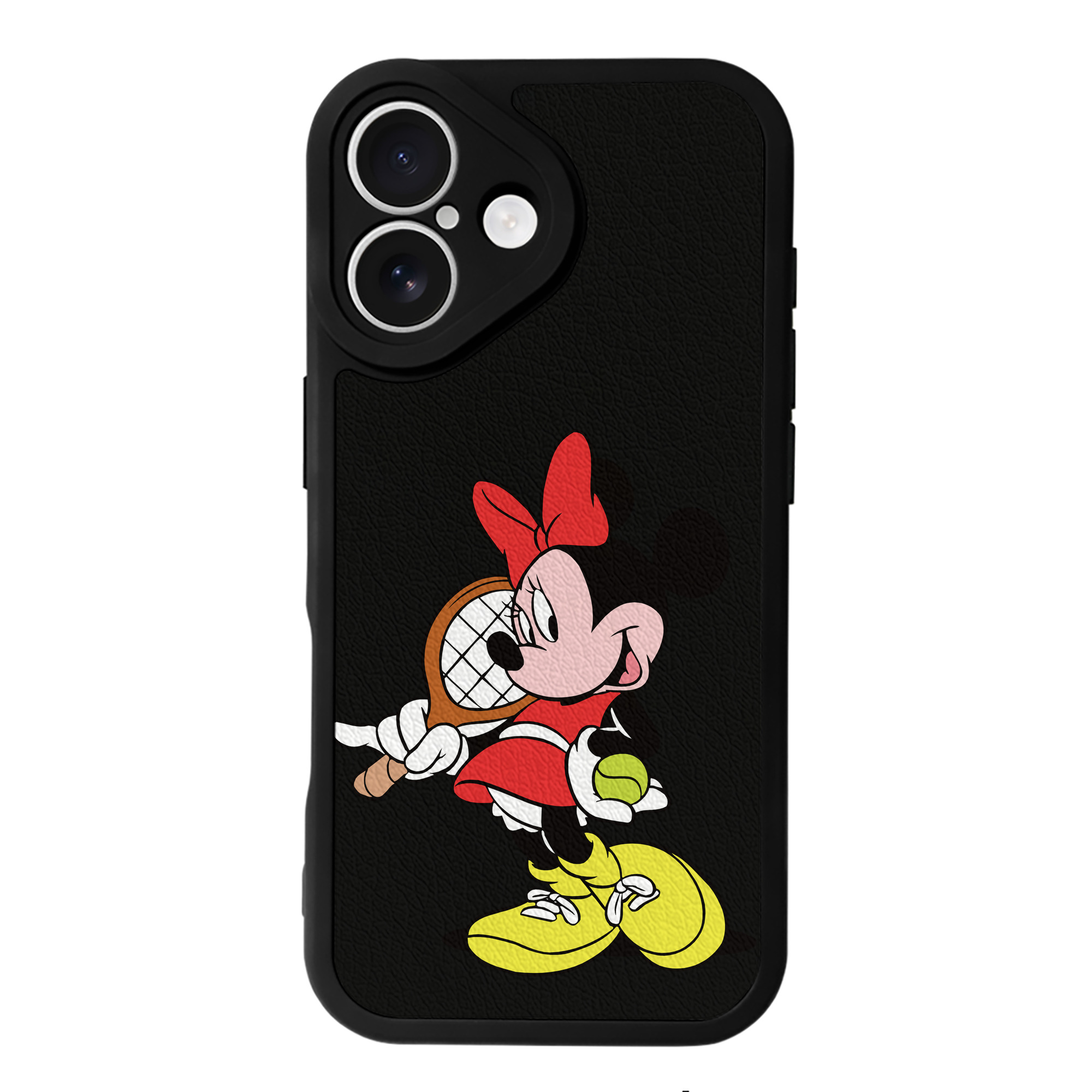 （画像用） ミッキーマウス Mickey Mouse 【iPhone 16シリーズ対応】シリコンスマホケース（レザー調） 材質：シリコン